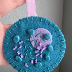 Felt Bead Embroidery Ornament #10