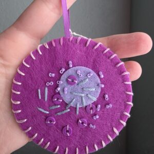 Felt Bead Embroidery Ornament #12