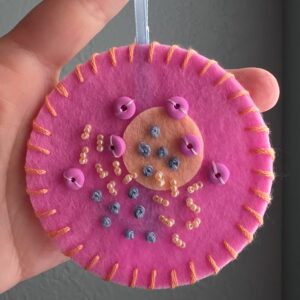 Felt Bead Embroidery Ornament #14