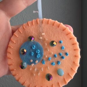 Felt Bead Embroidery Ornament #15