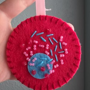 Felt Bead Embroidery Ornament #16