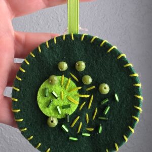 Felt Bead Embroidery Ornament #25