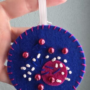 Felt Bead Embroidery Ornament #27
