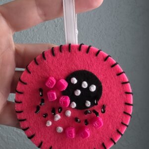 Felt Bead Embroidery Ornament #29