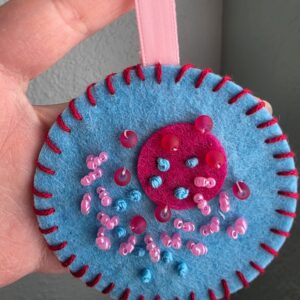 Felt Bead Embroidery Ornament #3