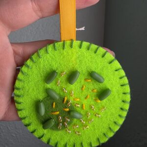 Felt Bead Embroidery Ornament #7